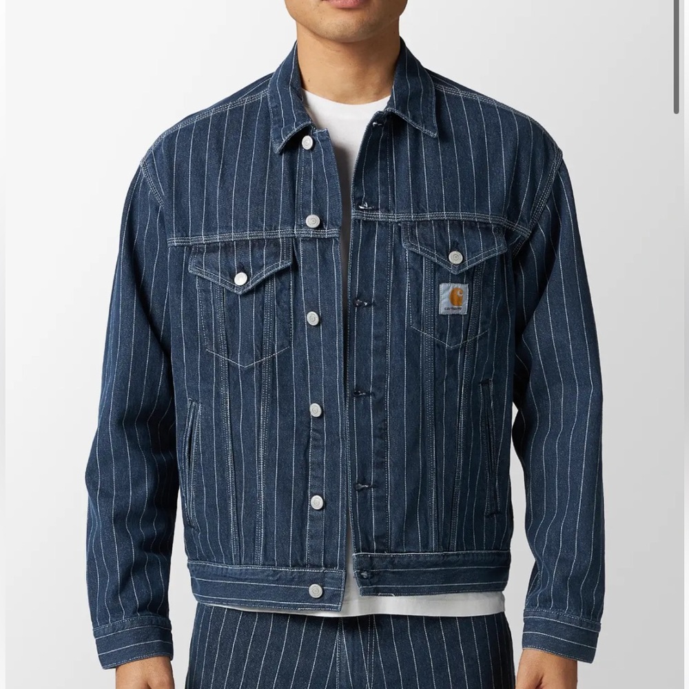 Carhartt WIP / Orlean Jacket / Stripe Blue Denim / Size M